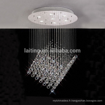 Magnifique forme de cube flottant en cristal pendentif lustre- 92026